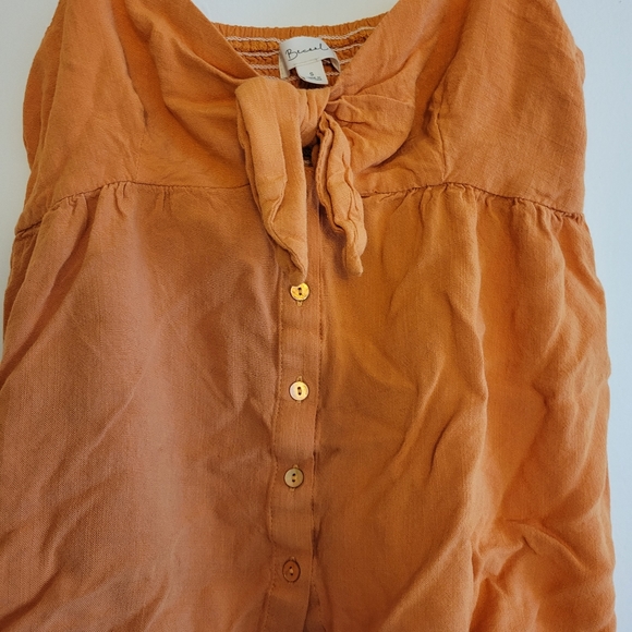 Becaal Women's Orange Button Up Tank Top Size Small - Picture 3 of 4